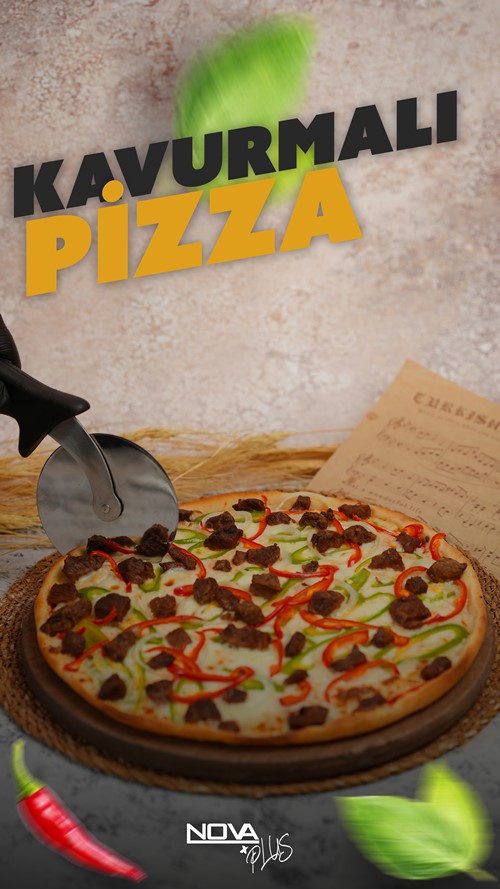 KAVURMALI PİZZA (Orta Boy)