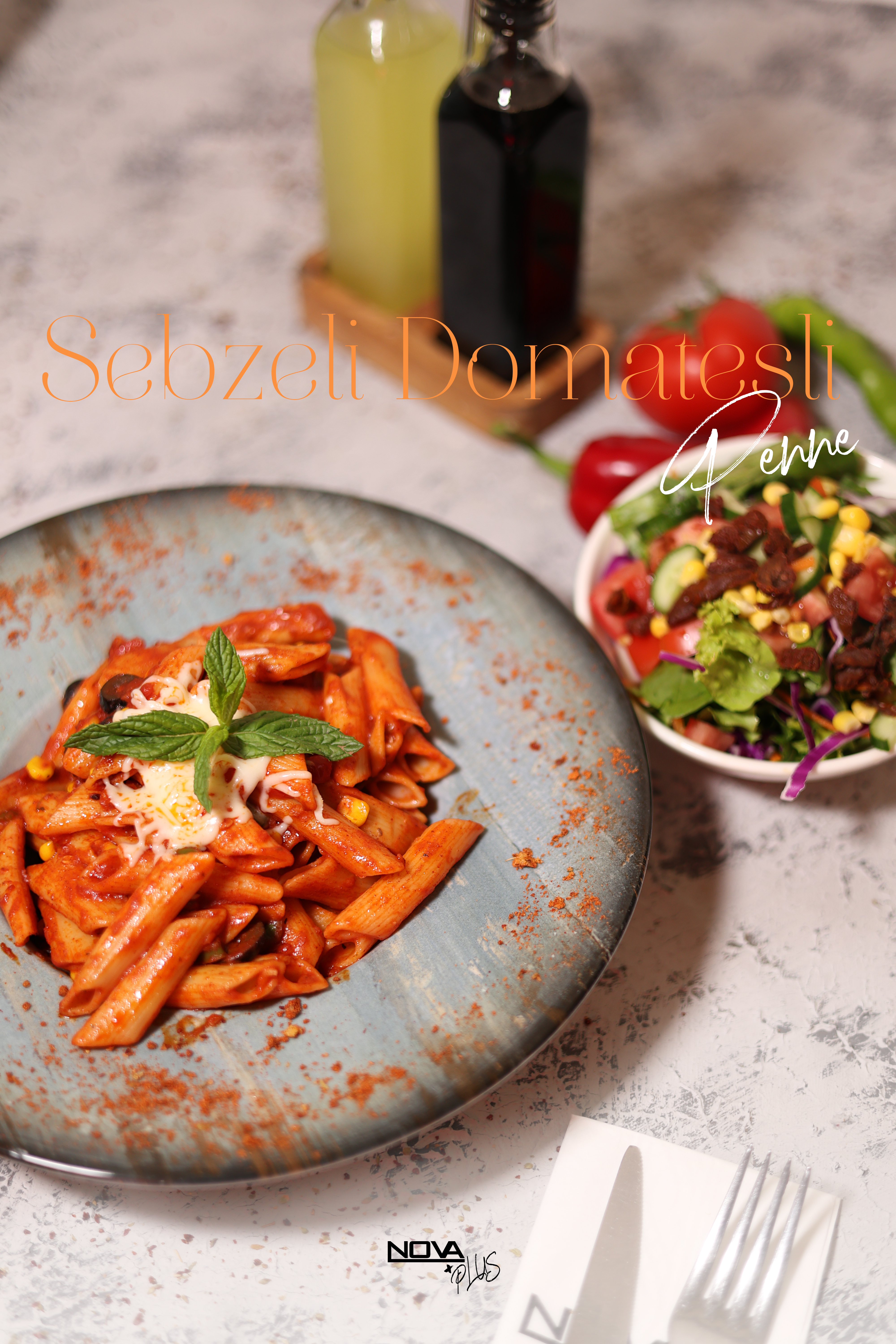 SEBZELİ DOMATESLİ PENNE