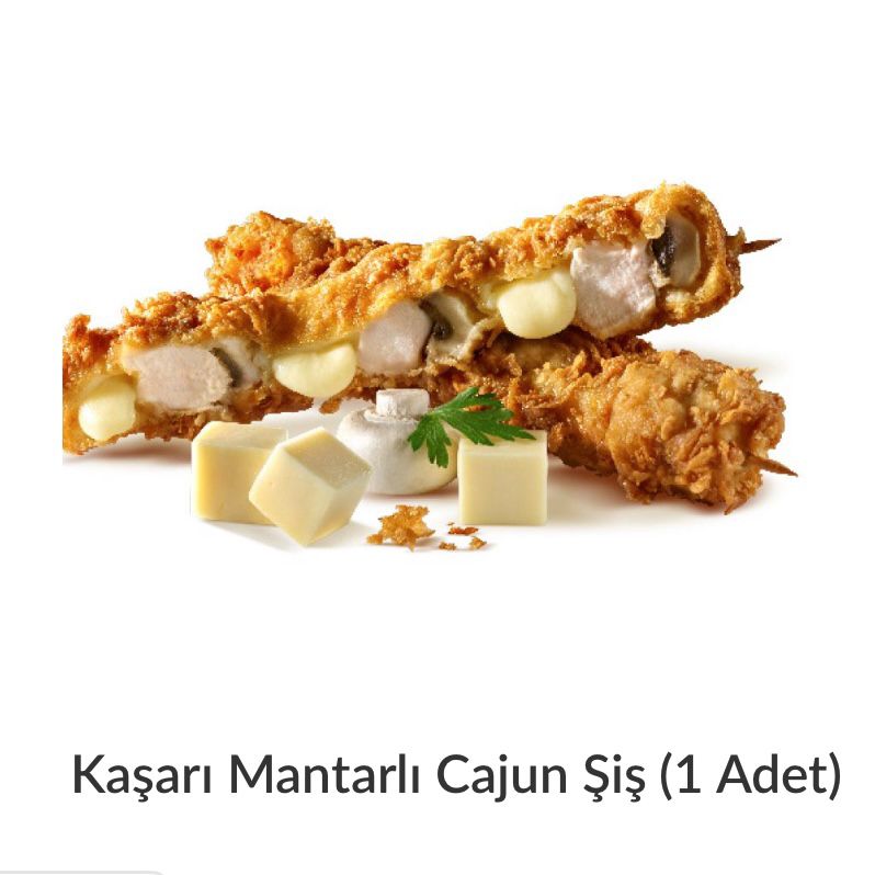 Kaşarlı mantarlı cajun tavuk şiş 