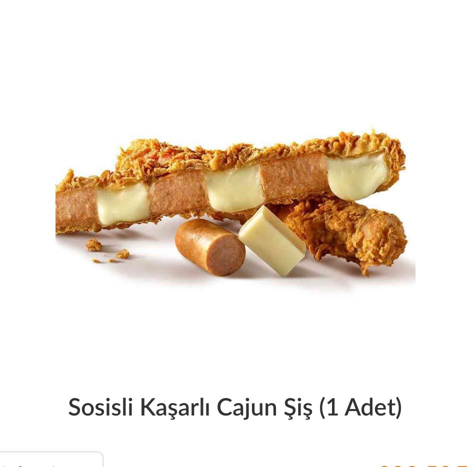 Sosisli kaşarlı cajun şiş
